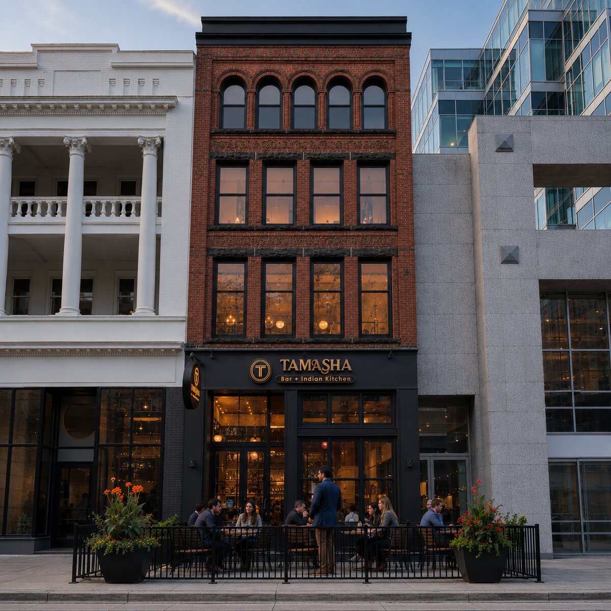 41 King, a heritage-designated Neo-Romanesque commercial building restored for mixed-use in downtown Kitchener